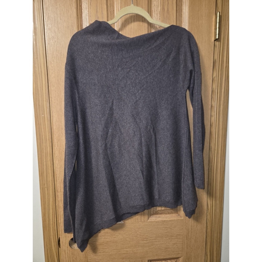 Brunello Cucinelli 100% Cashmere Sweater Gray Cowl Neck Quiet Luxury IT 48 M